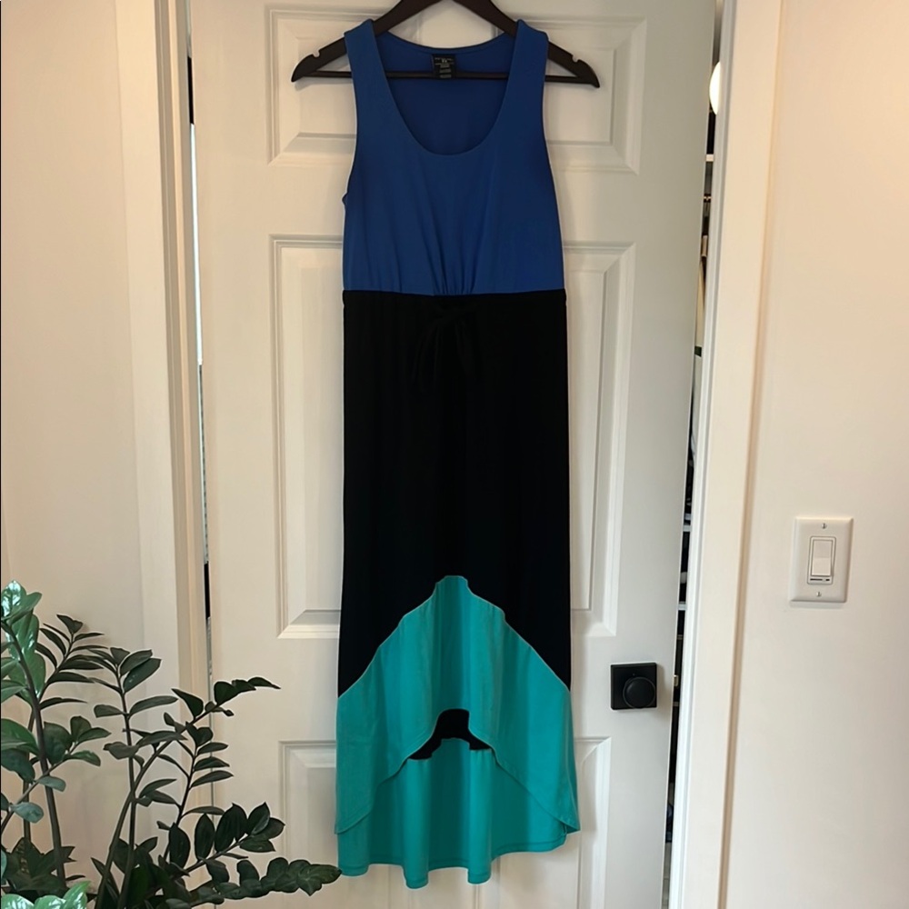 George Blue and Black Sleeveless Dress
